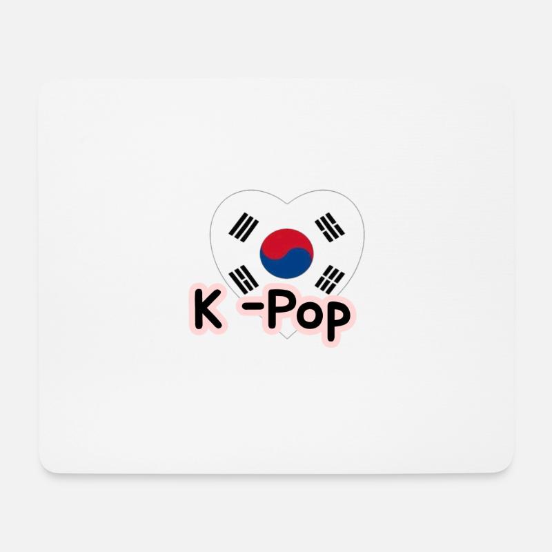 K-Pop Heart Taeguk Trigramm - Mousepad (Querformat) - Weiß