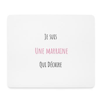 Je suis Une Marraine Qui Déchire - Tapis de souris (format paysage) - blanc - Devant