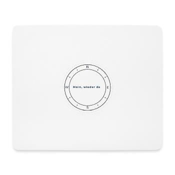 Moin Wieder Da Kompass Norddeutsch Shirt - Mousepad (Querformat) - Weiß - Vorne