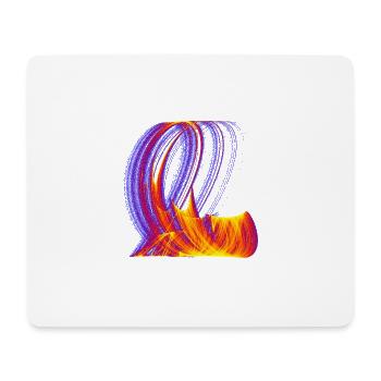 Glutpfade des Chaos – Strange Attractor - Mousepad (Querformat) - Weiß - Vorne