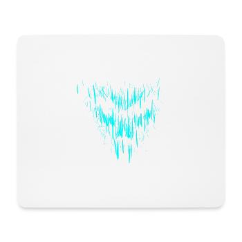 Turquoise skull - Mouse Pad (horizontal) - white - Front