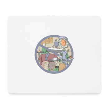 Blumen arbeiten nicht - Mousepad (Querformat) - Weiß - Vorne