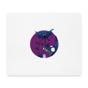 GIGGJOTT animierte Fledermäuse - Mousepad (Querformat) - Weiß - Vorne
