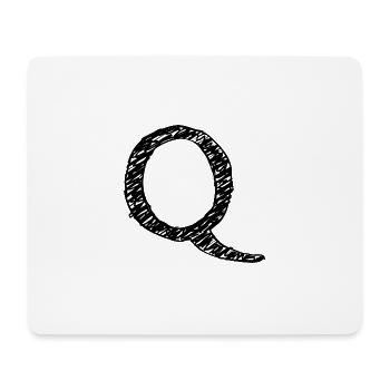 Q - Tapis de souris (format paysage) - blanc - Devant