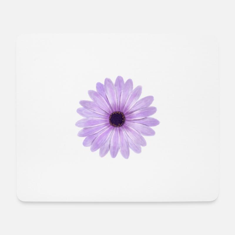 Pink Purple Flower - Mousepad (Querformat) - Weiß
