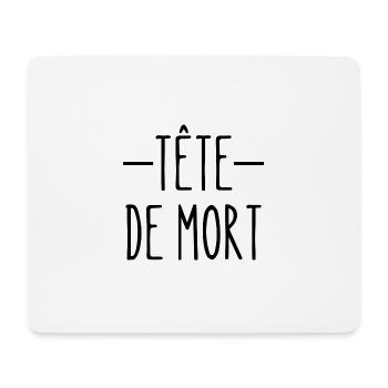 tête de mort - Tapis de souris (format paysage) - blanc - Devant