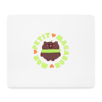mon petit macaron bear - Mouse Pad (horizontal) - white - Front