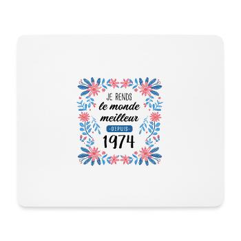 anniv femme humour 1974 50 ans - Tapis de souris (format paysage) - blanc - Devant