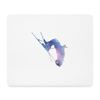 skier - Mouse Pad (horizontal) - white - Front