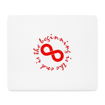 Le début est la fin - rouge - Tapis de souris (format paysage) - blanc - Devant