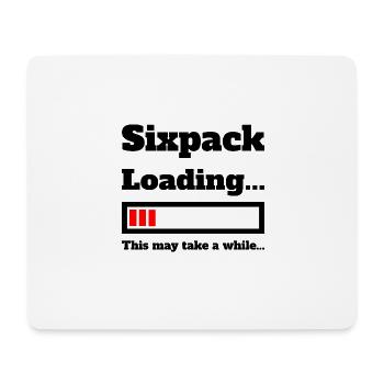 Sixpack loading lustiger Spruch fürs Training Joke - Mousepad (Querformat) - Weiß - Vorne