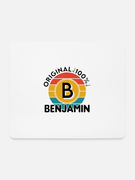 Benjamin - Mousepad (Querformat) - Weiß