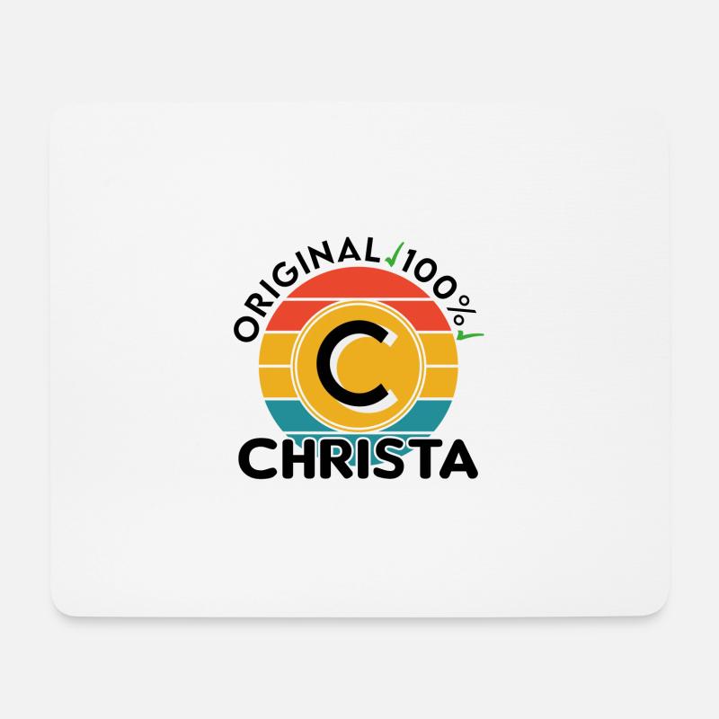 Christa - Mousepad (Querformat) - Weiß