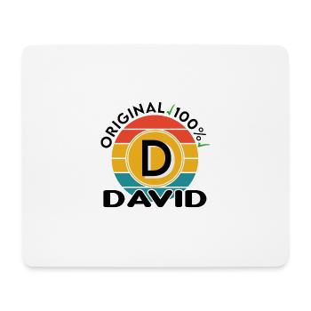 David - Mousepad (Querformat) - Weiß - Vorne