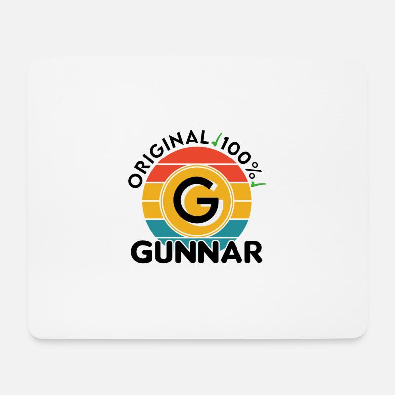 Gunnar - Mousepad (Querformat) - Weiß