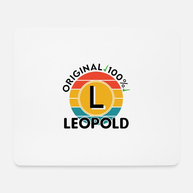 Leopold - Mousepad (Querformat) - Weiß