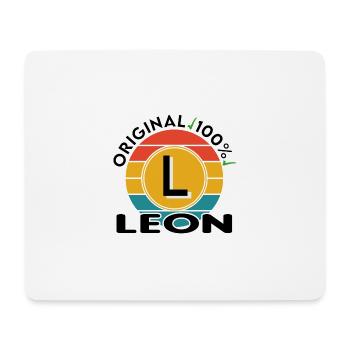 Leon - Mousepad (Querformat) - Weiß - Vorne