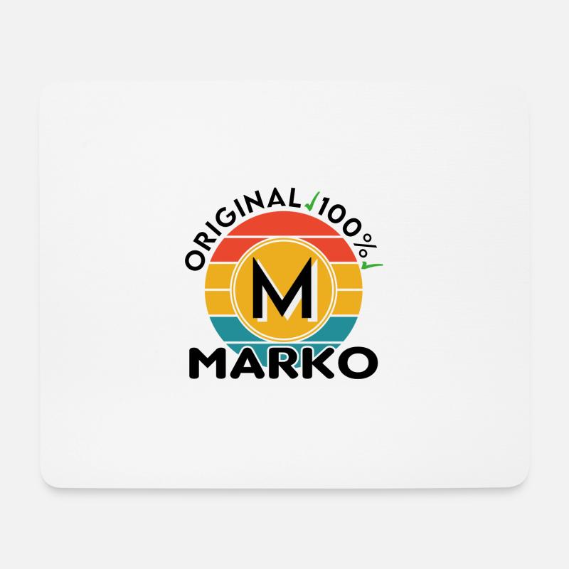 Marko - Mousepad (Querformat) - Weiß
