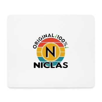 Niclas - Mousepad (Querformat) - Weiß - Vorne