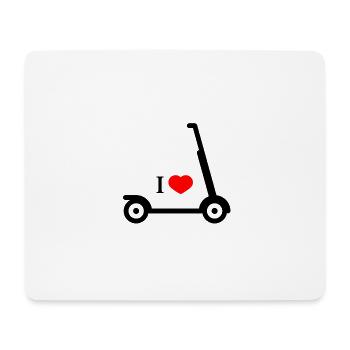 I LOVE E-SCOOTER - Mousepad (Querformat) - Weiß - Vorne