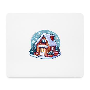 Chalet d’hiver confortable : art de vacances charmant - Tapis de souris (format paysage) - blanc - Devant