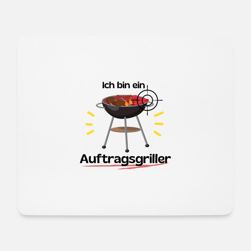 Grill Apron Cool Saying Grilling Order Griller - Mouse Pad (horizontal) - white
