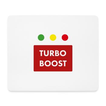 Turbo Boost Retro-Text - Mousepad (Querformat) - Weiß - Vorne