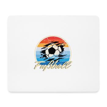 Fußball Vintage Retro Style Geburtstags Geschenk - Mousepad (Querformat) - Weiß - Vorne