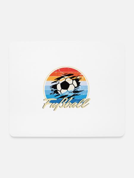 Fußball Vintage Retro Style Geburtstags Geschenk - Mousepad (Querformat) - Weiß