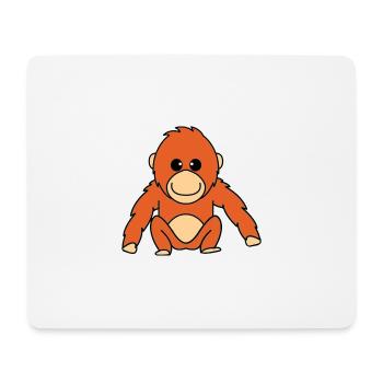 Lachender Orang-Utan - Mousepad (Querformat) - Weiß - Vorne