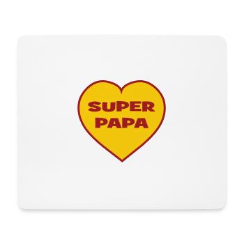 Super Papa - Tapis de souris (format paysage) - blanc - Devant
