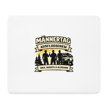 Männertag Crew: Bier, Buddys & Blödsinn - Mousepad (Querformat) - Weiß - Vorne