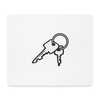 Porte-clés - Tapis de souris (format paysage) - blanc - Devant