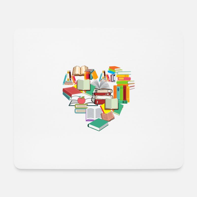 Books 1 - Mouse Pad (horizontal) - white