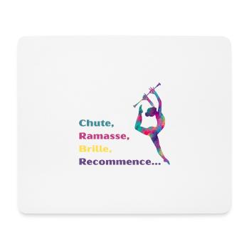 Chute-_Ramasse-_Recommence-- - Tapis de souris (format paysage) - blanc - Devant