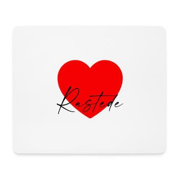 i Love Rastede - Mousepad (Querformat) - Weiß - Vorne