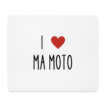 i love ma moto - Tapis de souris (format paysage) - blanc - Devant