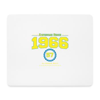 Awesome 1966 Shirt für Männer Frauen 57 Jahre alt 57. - Mousepad (Querformat) - Weiß - Vorne