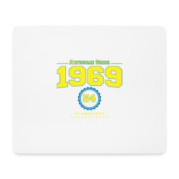 Awesome 1969 Shirt für Männer Frauen 54 Jahre alt 54. - Mousepad (Querformat) - Weiß - Vorne