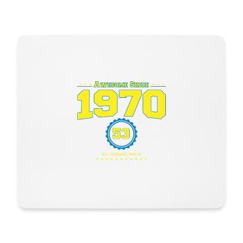 Fantastisches 1970 Hemd für Männer Frauen 53 Jahre alt 53. - Mousepad (Querformat) - Weiß - Vorne
