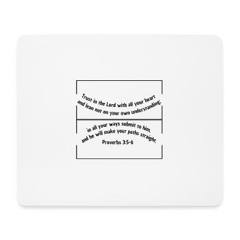 Ein inspirierender Bibelvers Sprüche 3:5-6 - Mousepad (Querformat) - Weiß - Vorne