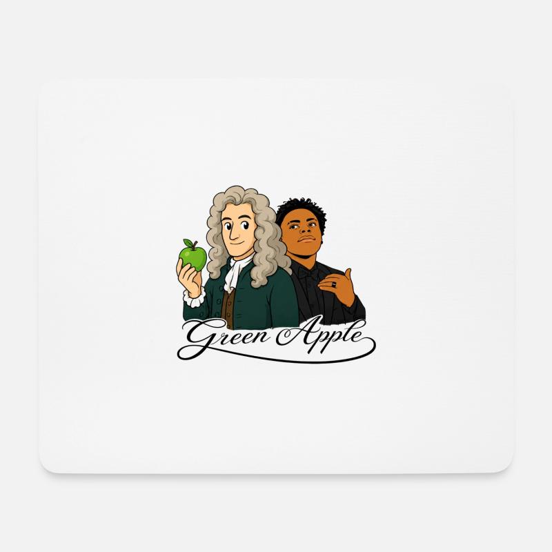 Green Apple - Mousepad (Querformat) - Weiß