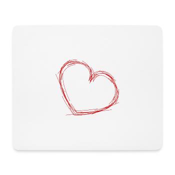 Herz. Herzen. Valentinstag. ich liebe dich - Mousepad (Querformat) - Weiß - Vorne