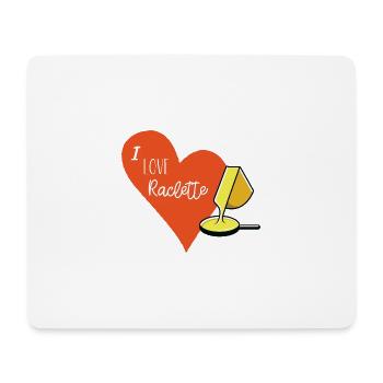 I Love Raclette - Mousepad (Querformat) - Weiß - Vorne