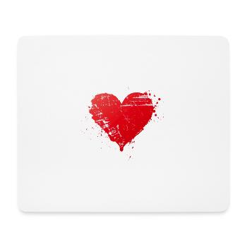 Heart - Mousepad (Querformat) - Weiß - Vorne
