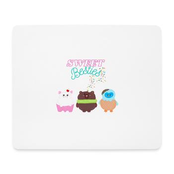 Sweet Besties - Mouse Pad (horizontal) - white - Front