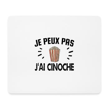 je peux pas j'ai cinoche - Tapis de souris (format paysage) - blanc - Devant