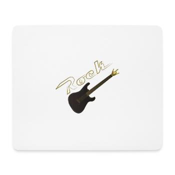 Guitare Rock - Tapis de souris (format paysage) - blanc - Devant