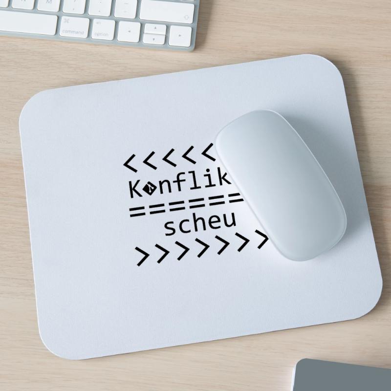 Conflict Aversion Git Nerd Shirt Mouse Pad (horizontal)