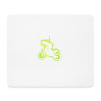 Motocross Bike laser_green - Mousepad (Querformat) - Weiß - Vorne